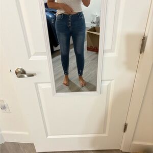 Kancan button down Blue Jeans